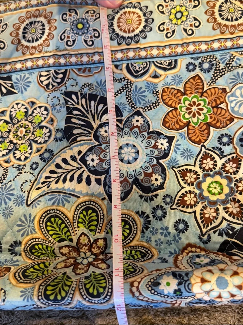 Vera Bradley Quilted Floral Tote Bag in Light Blue